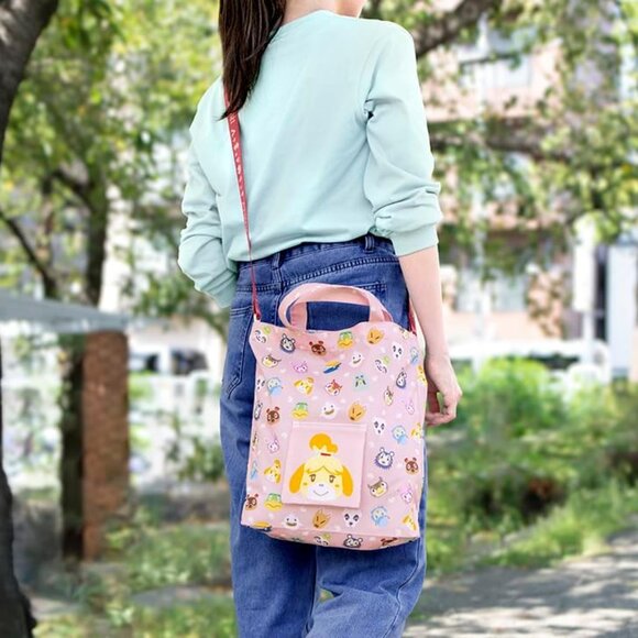 Animal Crossing Reusable Tote Eco Bag Nintendo Tokyo Osaka Pink Japan Wrapping - Picture 7 of 7